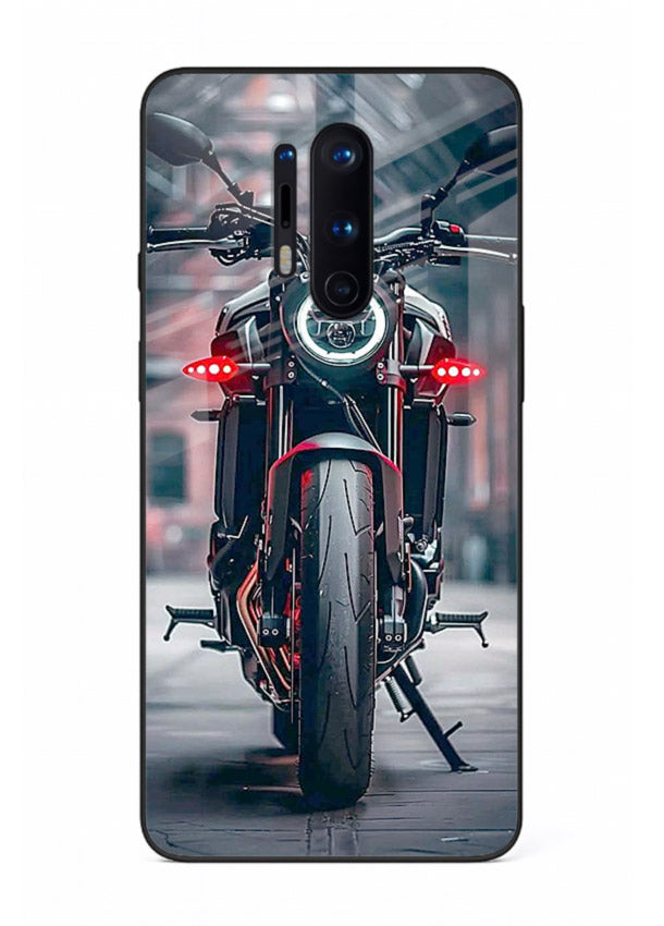 Digital matrix pattern artwork on glossy tempered glass OnePlus 8 Pro back cover