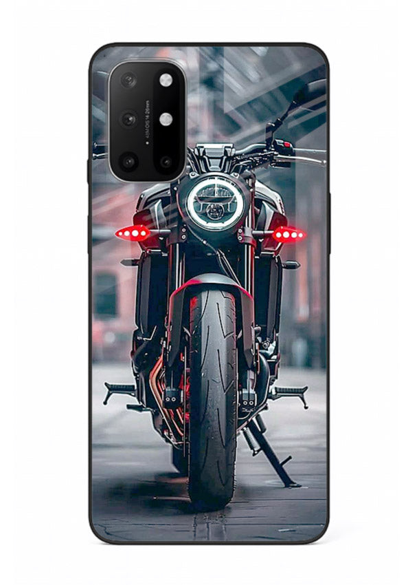 Digital matrix pattern artwork on glossy tempered glass OnePlus 8T back cover
