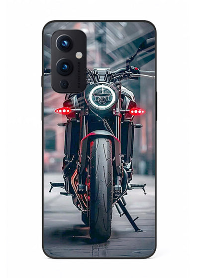 Digital matrix pattern artwork on glossy tempered glass OnePlus 9 Pro back cover
