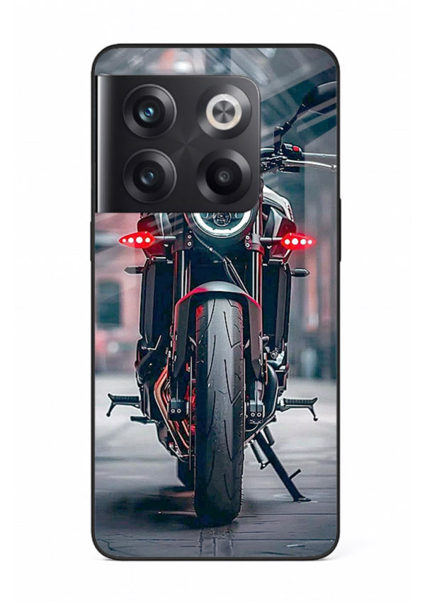 Digital matrix pattern artwork on glossy tempered glass OnePlus 10T back cover