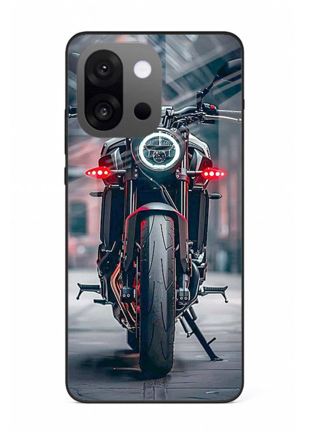 Digital matrix pattern artwork on glossy tempered glass OnePlus 13s back cover