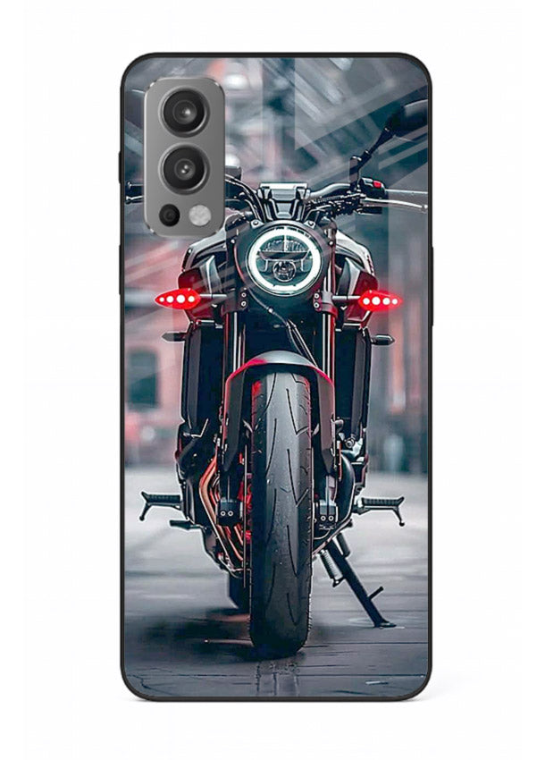 Digital matrix pattern artwork on glossy tempered glass OnePlus Nord 2 back cover