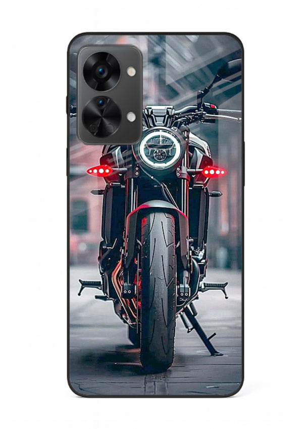 Digital matrix pattern artwork on glossy tempered glass OnePlus Nord 2T back cover