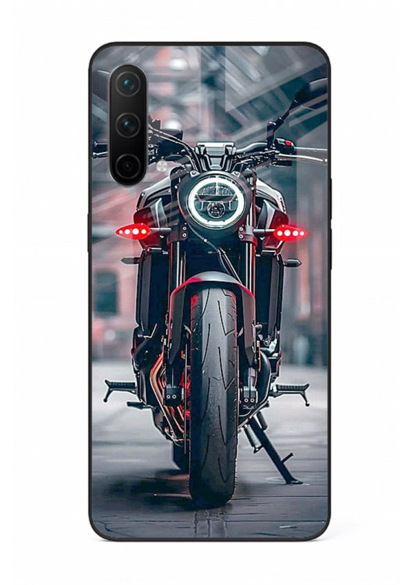 Digital matrix pattern artwork on glossy tempered glass OnePlus Nord CE 5G back cover