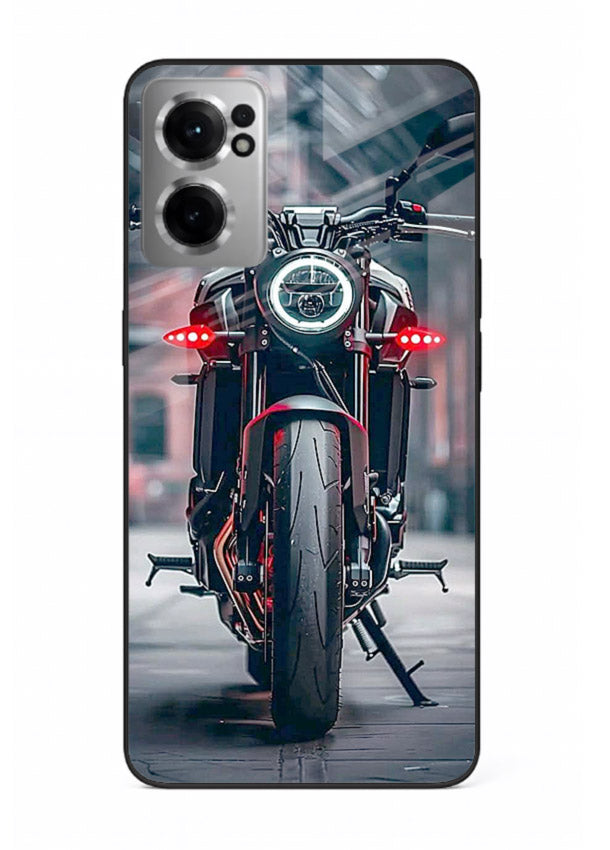 Digital matrix pattern artwork on glossy tempered glass OnePlus Nord CE2 5G back cover