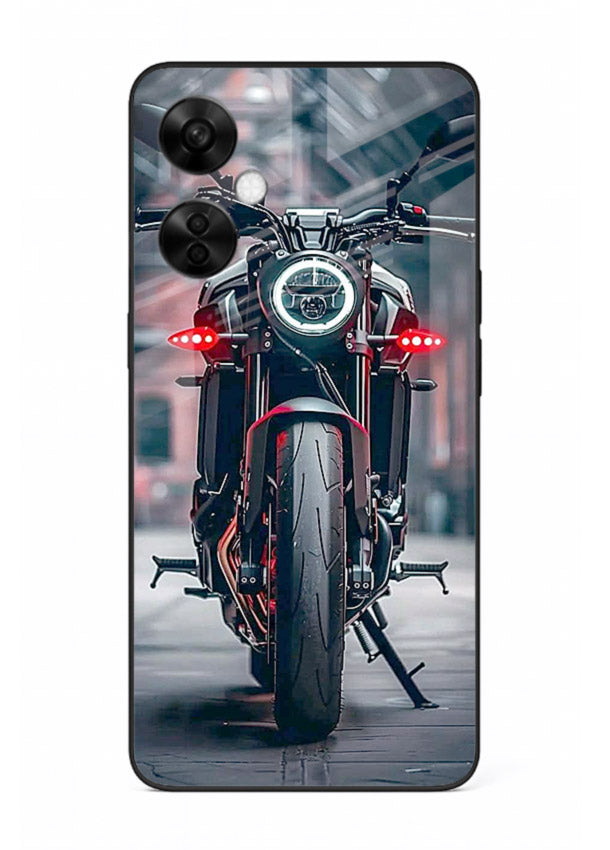 Digital matrix pattern artwork on glossy tempered glass OnePlus Nord CE3 Lite back cover