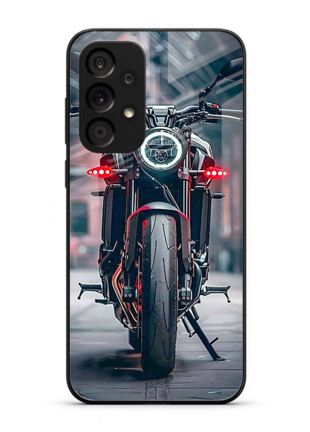 Digital matrix pattern artwork on glossy tempered glass Samsung A33 5G back cover