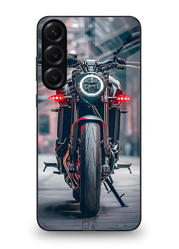 Digital matrix pattern artwork on glossy tempered glass Samsung A35 5G back cover