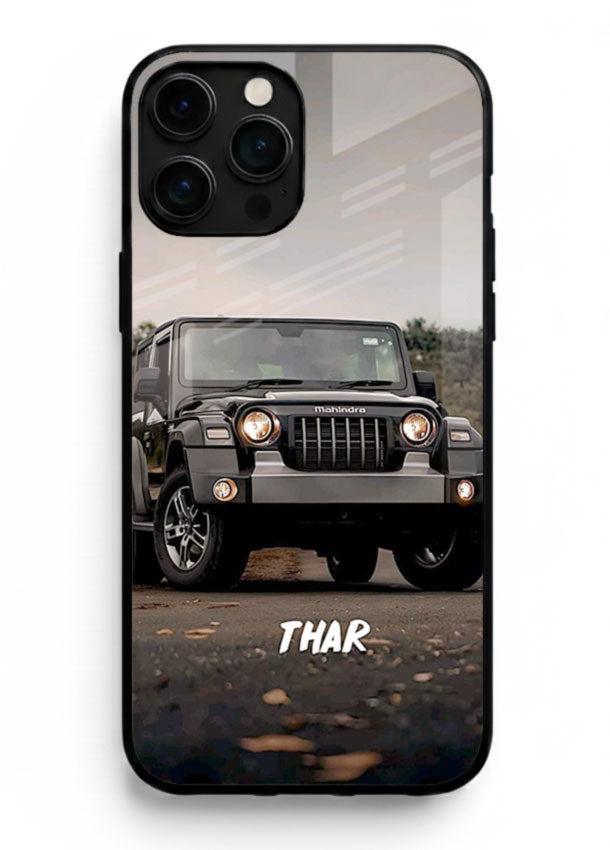 Mahindra Thar SUV in outdoor terrain with rugged off-road styling for iPhone 16 Pro Max