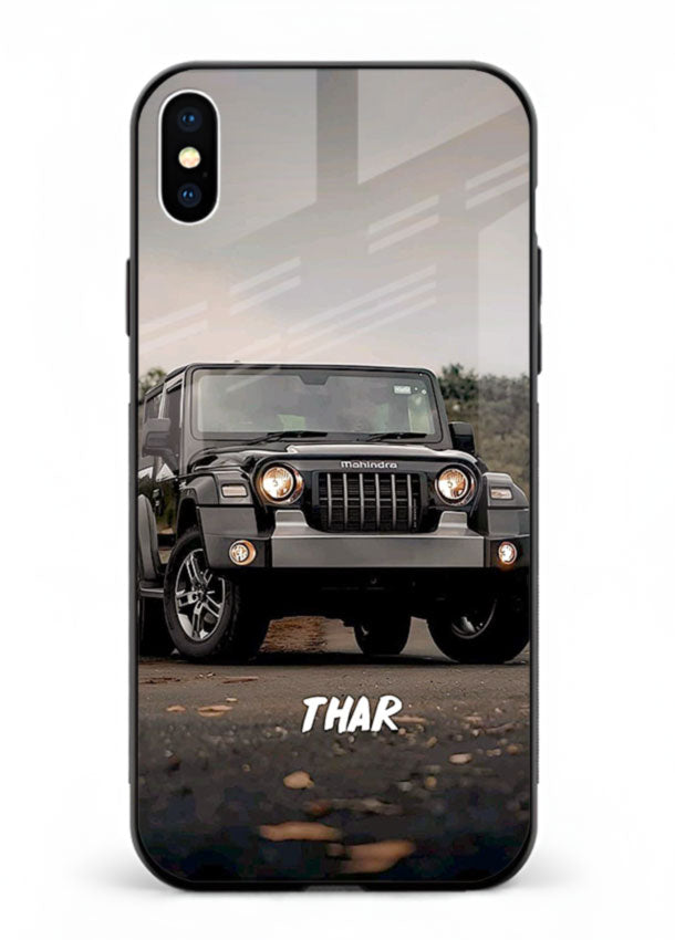 Mahindra Thar SUV in outdoor terrain with rugged off-road styling for iPhone XS Max