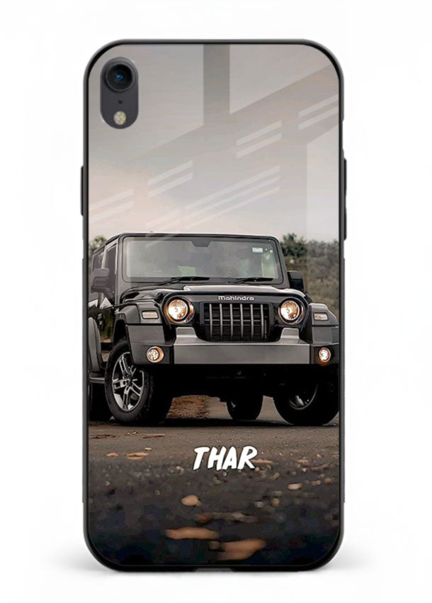 Mahindra Thar SUV in outdoor terrain with rugged off-road styling for iPhone XR