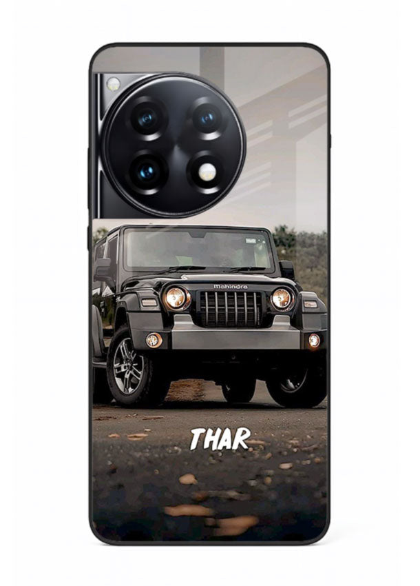 Mahindra Thar SUV in outdoor terrain with rugged off-road styling for OnePlus 12R