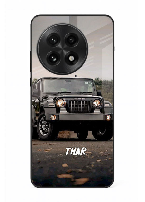 Mahindra Thar SUV in outdoor terrain with rugged off-road styling for OnePlus 13R