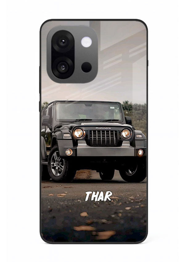 Mahindra Thar SUV in outdoor terrain with rugged off-road styling for OnePlus 13s