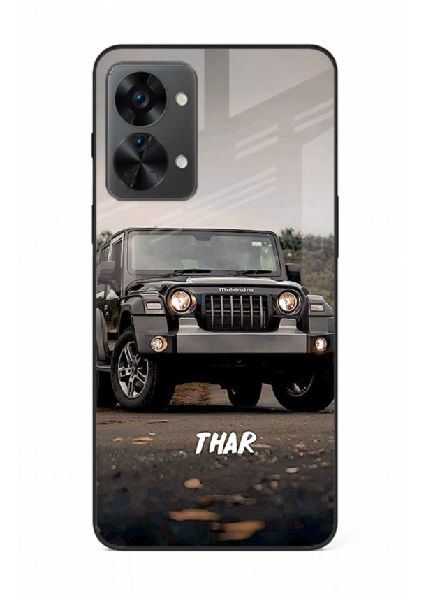 Mahindra Thar SUV in outdoor terrain with rugged off-road styling for OnePlus Nord 2T
