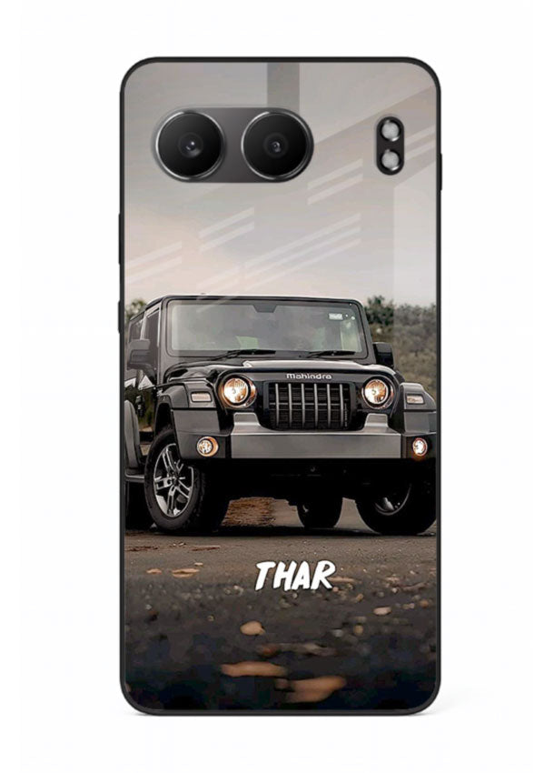 Mahindra Thar SUV in outdoor terrain with rugged off-road styling for OnePlus Nord 4