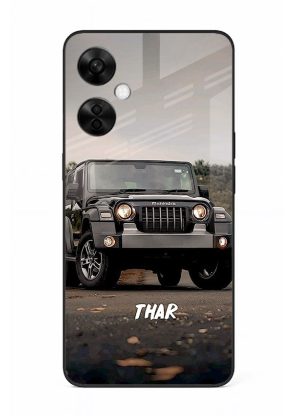 Mahindra Thar SUV in outdoor terrain with rugged off-road styling for OnePlus Nord CE3 Lite