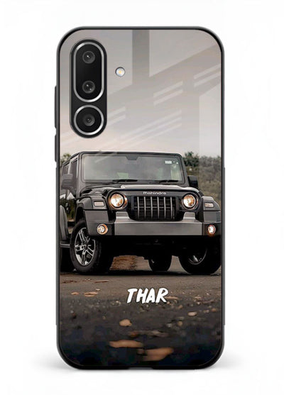 Mahindra Thar SUV in outdoor terrain with rugged off-road styling for Samsung M56 5G