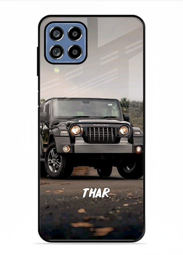 Mahindra Thar SUV in outdoor terrain with rugged off-road styling for Samsung M53 5G