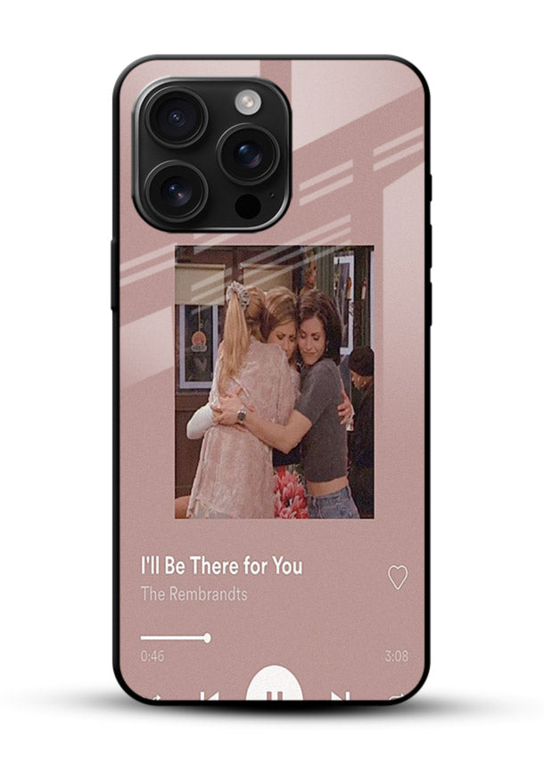 Music player themed artwork printed on glossy tempered glass phone back cover - 1