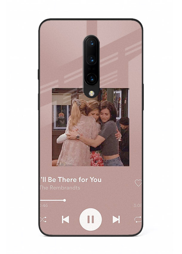Music player themed artwork printed on glossy tempered glass OnePlus 7 Pro back cover