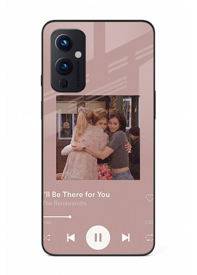 Music player themed artwork printed on glossy tempered glass OnePlus 9 Pro back cover
