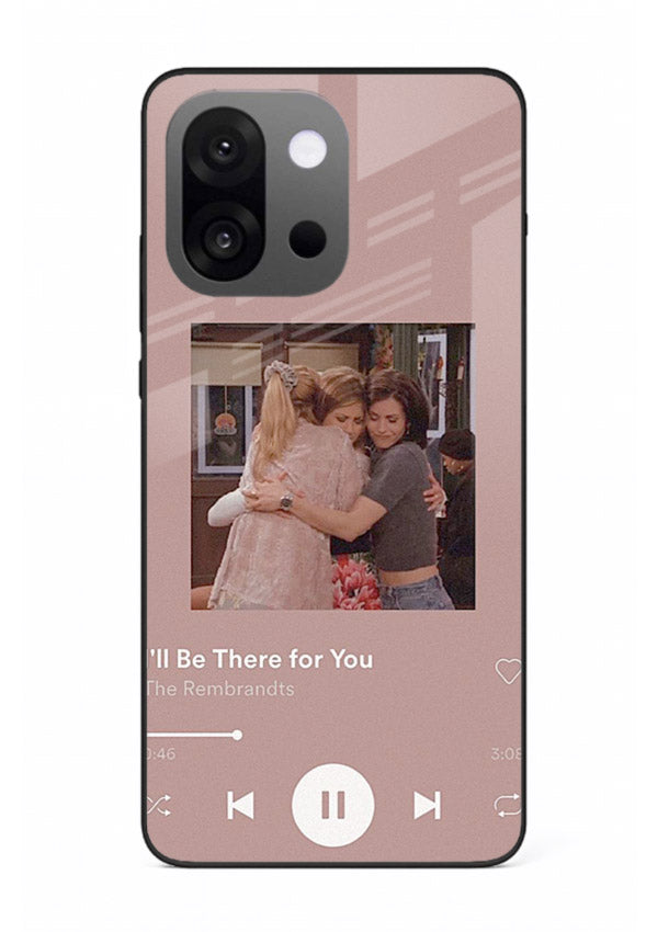 Music player themed artwork printed on glossy tempered glass OnePlus 13s back cover