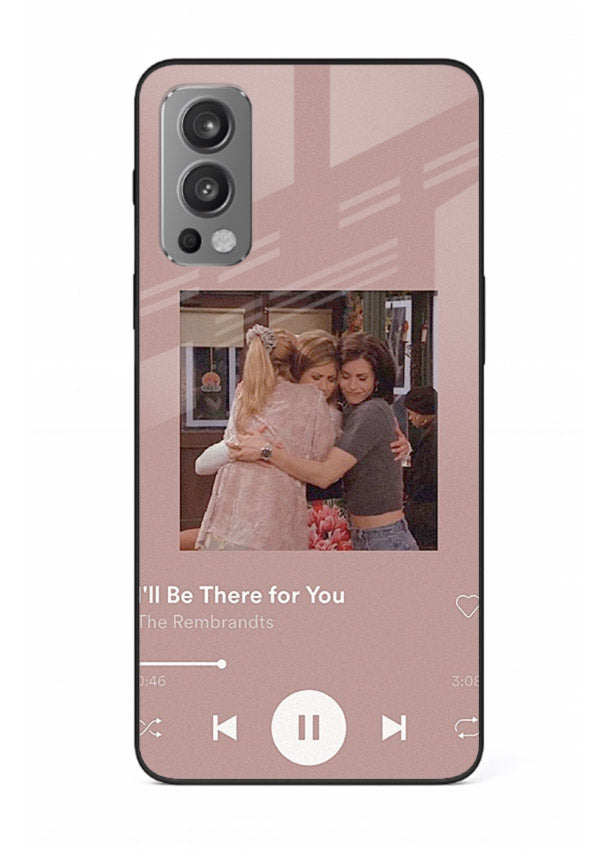 Music player themed artwork printed on glossy tempered glass OnePlus Nord 2 back cover