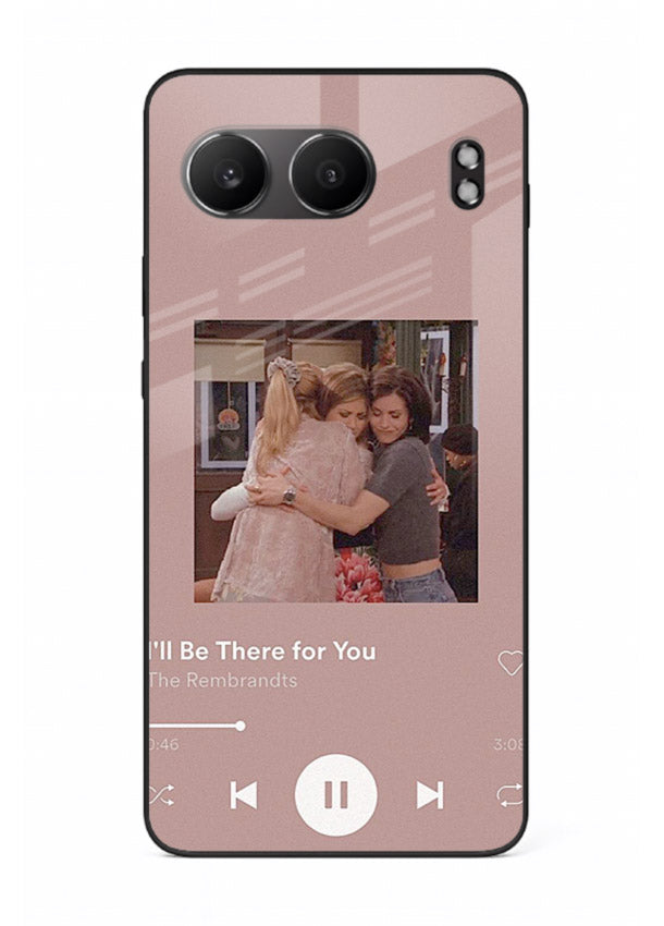 Music player themed artwork printed on glossy tempered glass OnePlus Nord 4 back cover