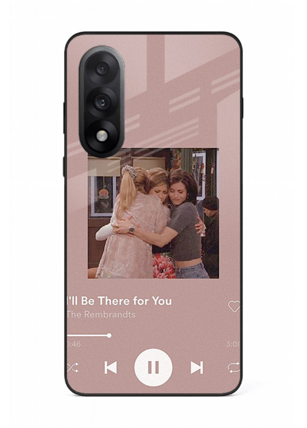 Music player themed artwork printed on glossy tempered glass OnePlus Nord 5 back cover