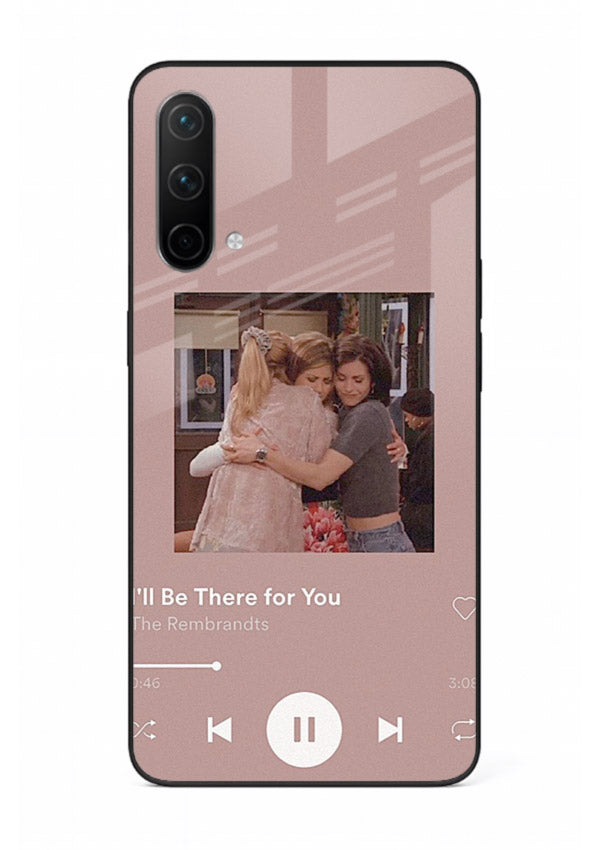 Music player themed artwork printed on glossy tempered glass OnePlus Nord CE 5G back cover