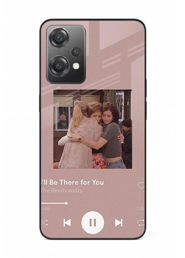 Music player themed artwork printed on glossy tempered glass OnePlus Nord CE2 Lite 5G back cover