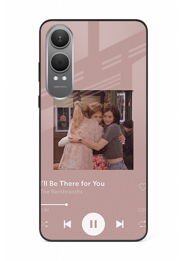Music player themed artwork printed on glossy tempered glass OnePlus Nord CE4 Lite back cover