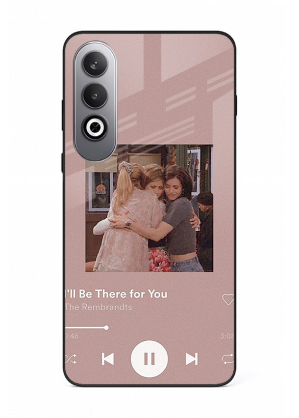 Music player themed artwork printed on glossy tempered glass OnePlus Nord CE4 back cover