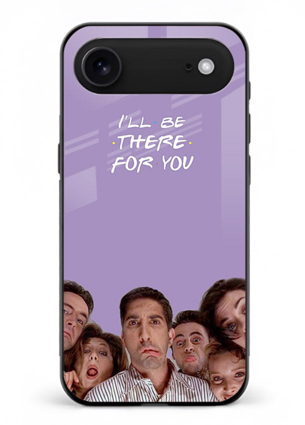 Purple friends quote artwork printed on premium tempered glass iPhone 18 Air back cover