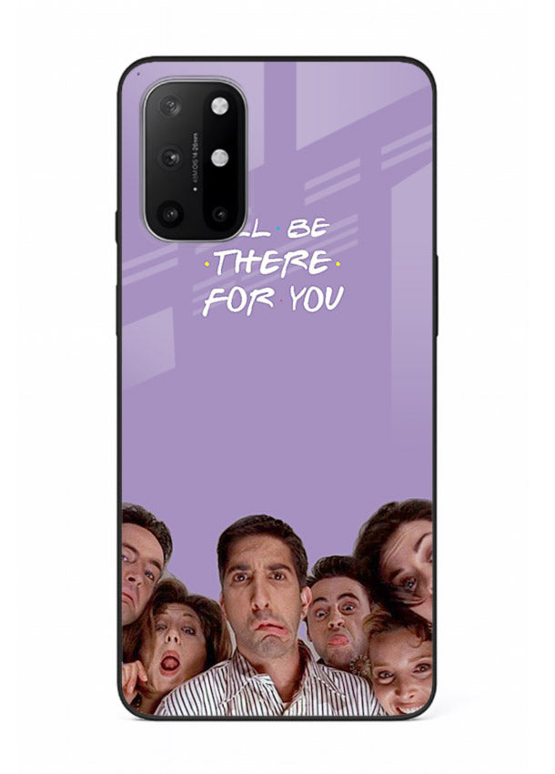 Purple friends quote artwork printed on premium tempered glass OnePlus 8T back cover