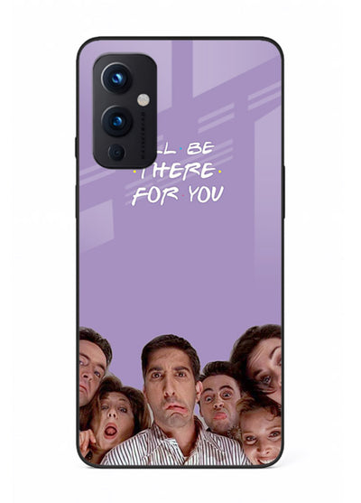 Purple friends quote artwork printed on premium tempered glass OnePlus 9 Pro back cover