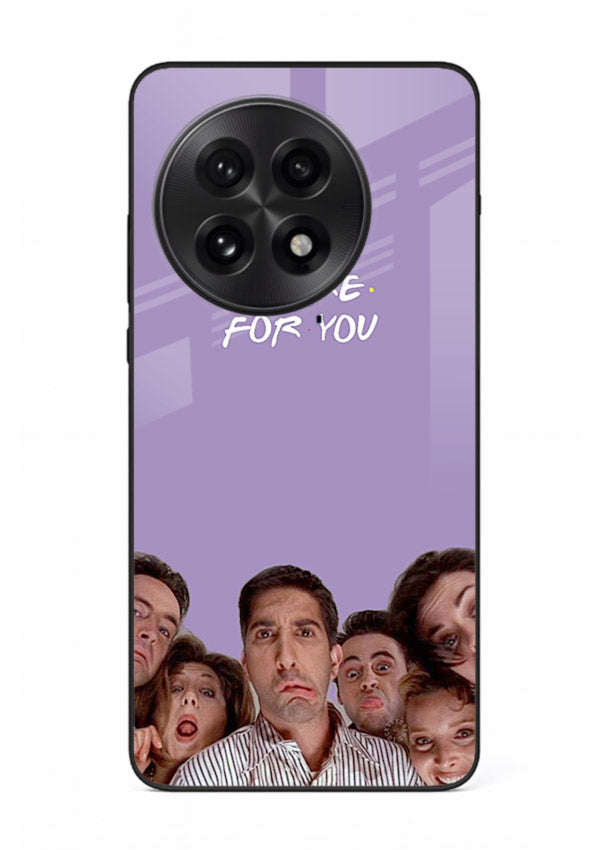 Purple friends quote artwork printed on premium tempered glass OnePlus 13R back cover