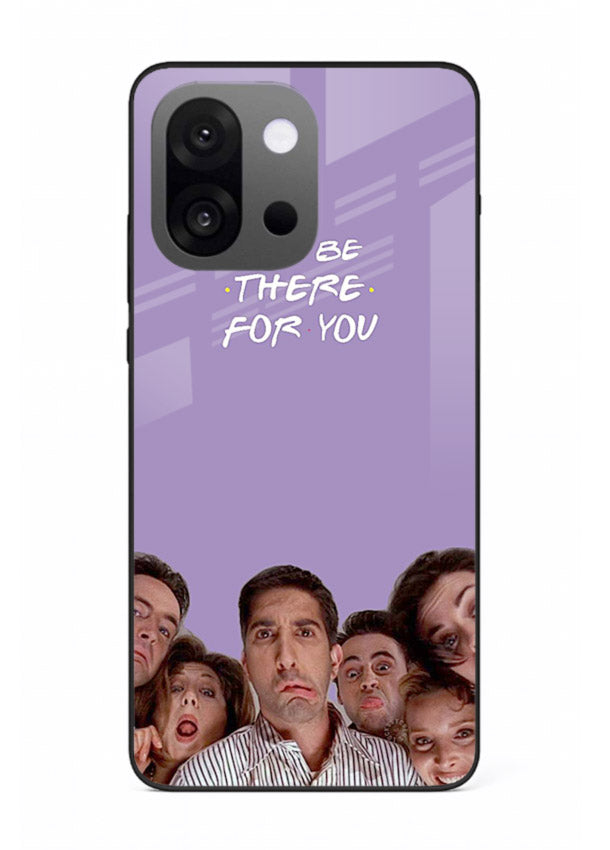 Purple friends quote artwork printed on premium tempered glass OnePlus 13s back cover