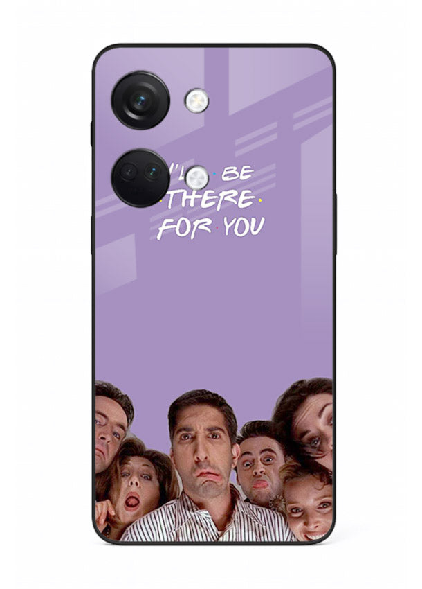 Purple friends quote artwork printed on premium tempered glass OnePlus Nord 3 back cover