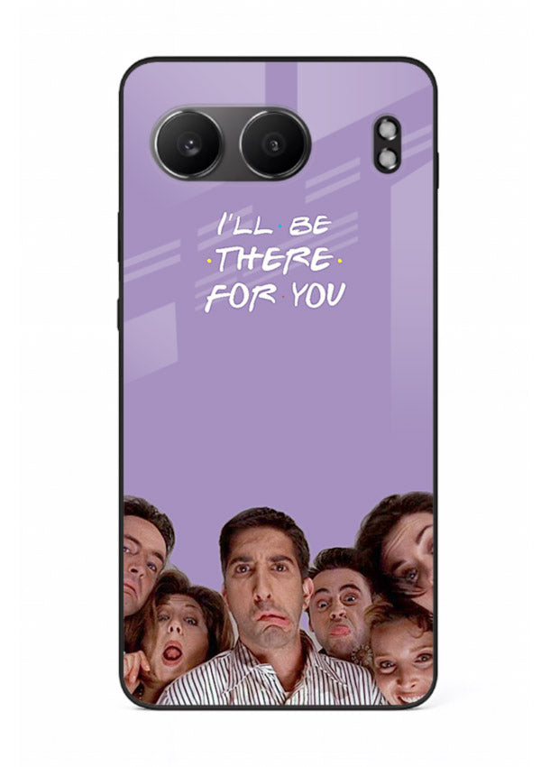 Purple friends quote artwork printed on premium tempered glass OnePlus Nord 4 back cover
