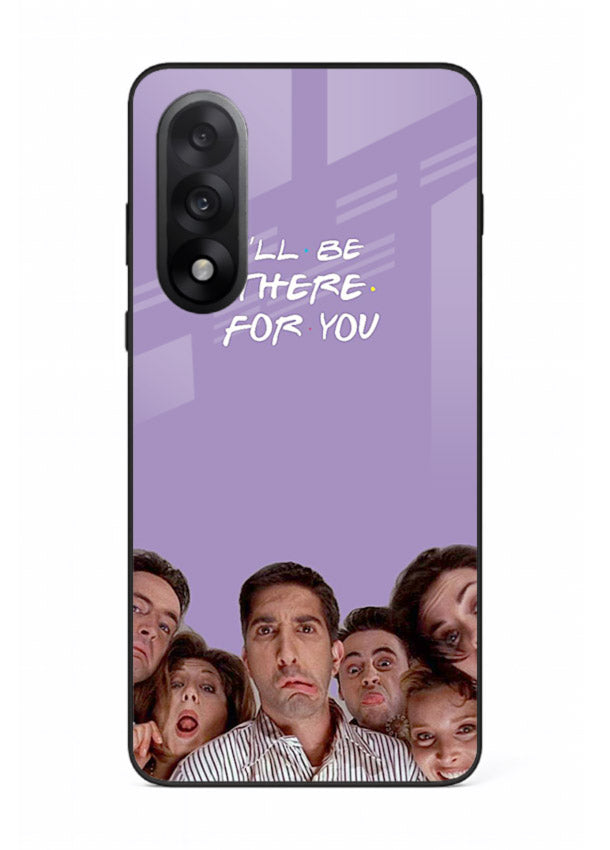 Purple friends quote artwork printed on premium tempered glass OnePlus Nord 5 back cover