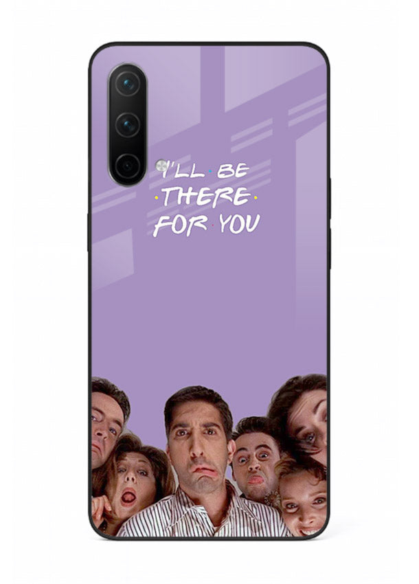 Purple friends quote artwork printed on premium tempered glass OnePlus Nord CE 5G back cover