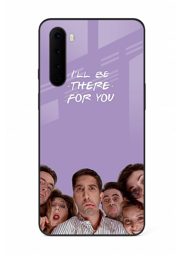 Purple friends quote artwork printed on premium tempered glass OnePlus Nord back cover