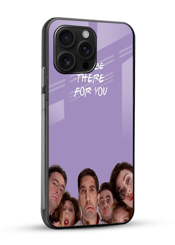 Purple friends quote artwork printed on premium tempered glass phone back cover - 2