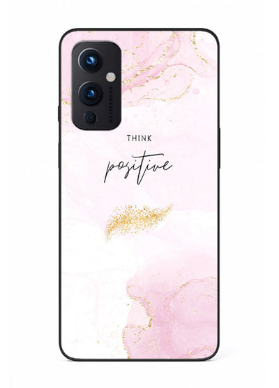 Pink cloudscape quote printed on OnePlus 9 Pro glass back cover with calming tones.