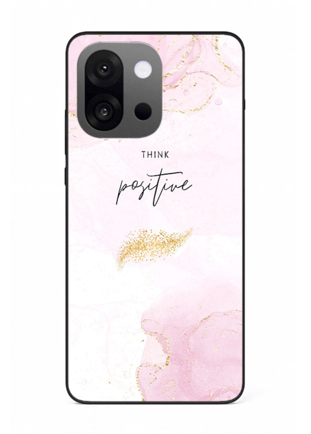Pink cloudscape quote printed on OnePlus 13s glass back cover with calming tones.