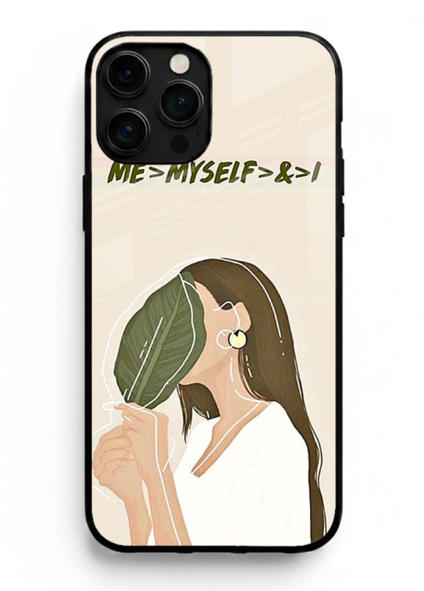 Thinking Girl Pink minimal girl artwork iphone 16 pro max glass back cover