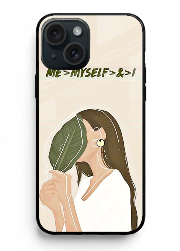 Thinking Girl Pink minimal girl artwork iphone 13 glass back cover