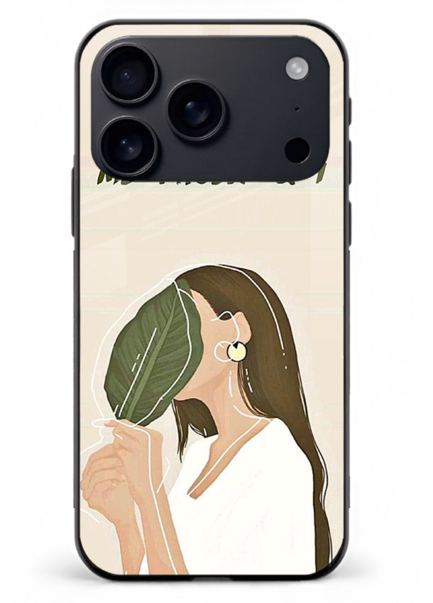 Thinking Girl Pink minimal girl artwork iphone 18 pro max glass back cover
